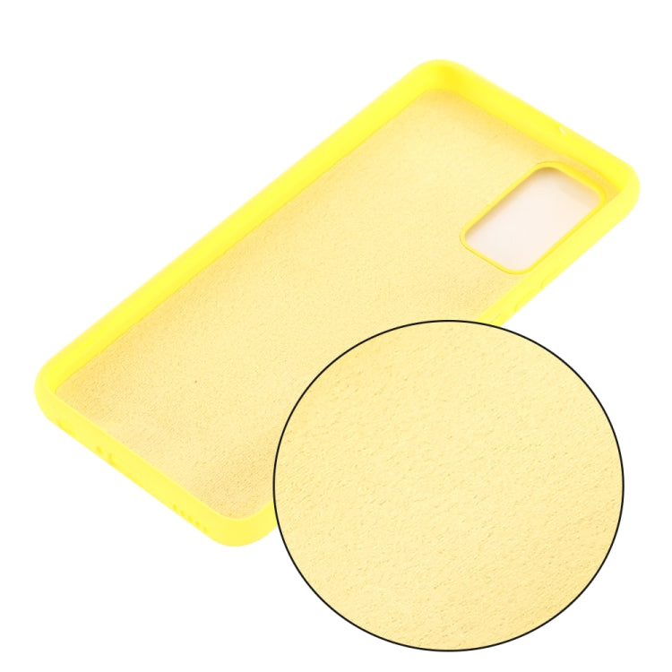 For Samsung Galaxy Note20 5G Pure Color Liquid Silicone Shockproof Full Coverage Case