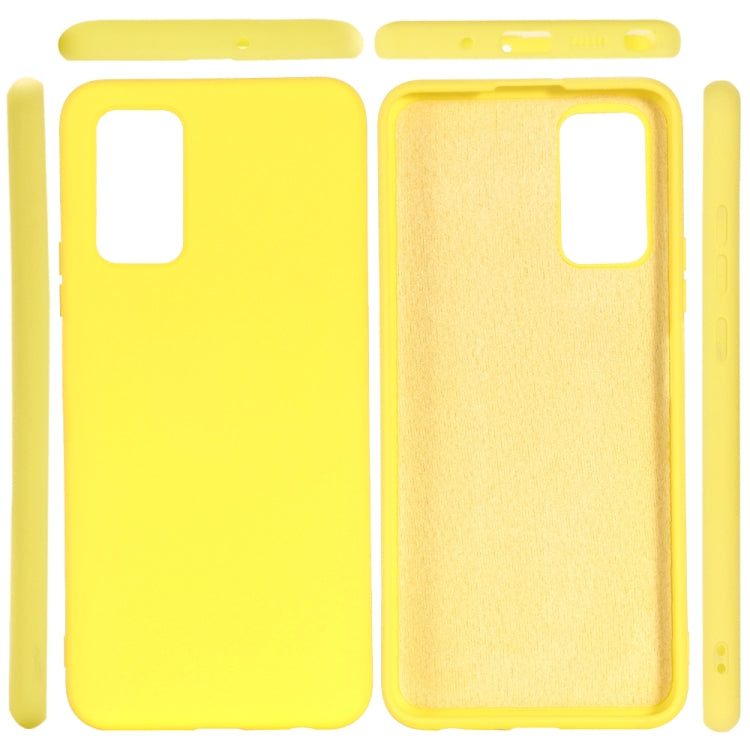For Samsung Galaxy Note20 5G Pure Color Liquid Silicone Shockproof Full Coverage Case