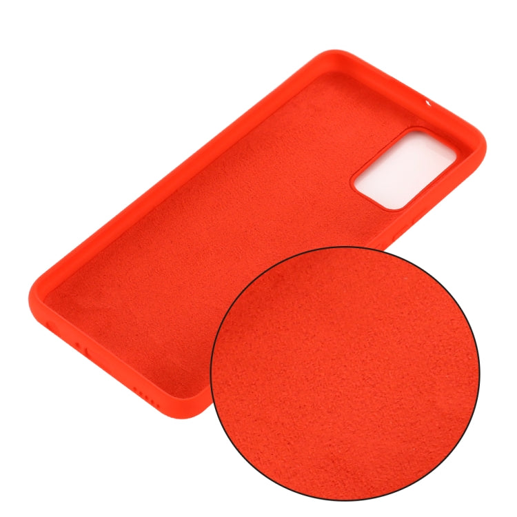 For Samsung Galaxy Note20 5G Pure Color Liquid Silicone Shockproof Full Coverage Case
