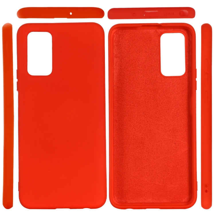 For Samsung Galaxy Note20 5G Pure Color Liquid Silicone Shockproof Full Coverage Case