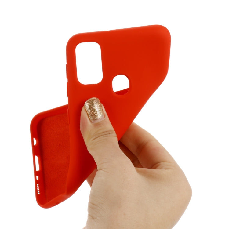 For Huawei P smart 2020 Pure Color Liquid Silicone Shockproof Full Coverage Case