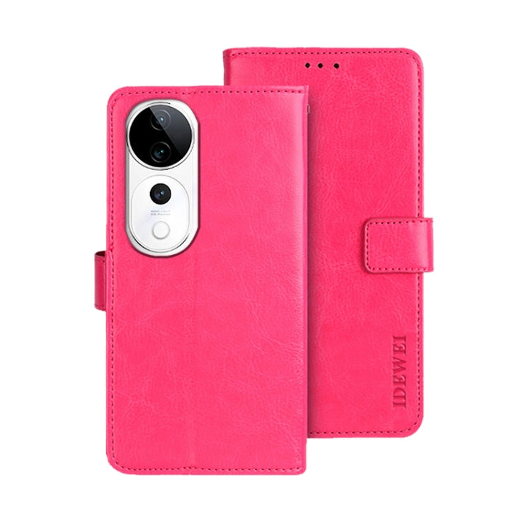 For vivo V40 5G idewei Crazy Horse Texture Leather Phone Case