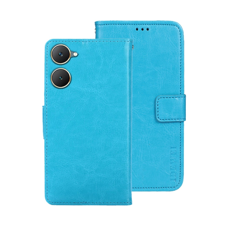 For vivo Y03 4G Global idewei Crazy Horse Texture Leather Phone Case