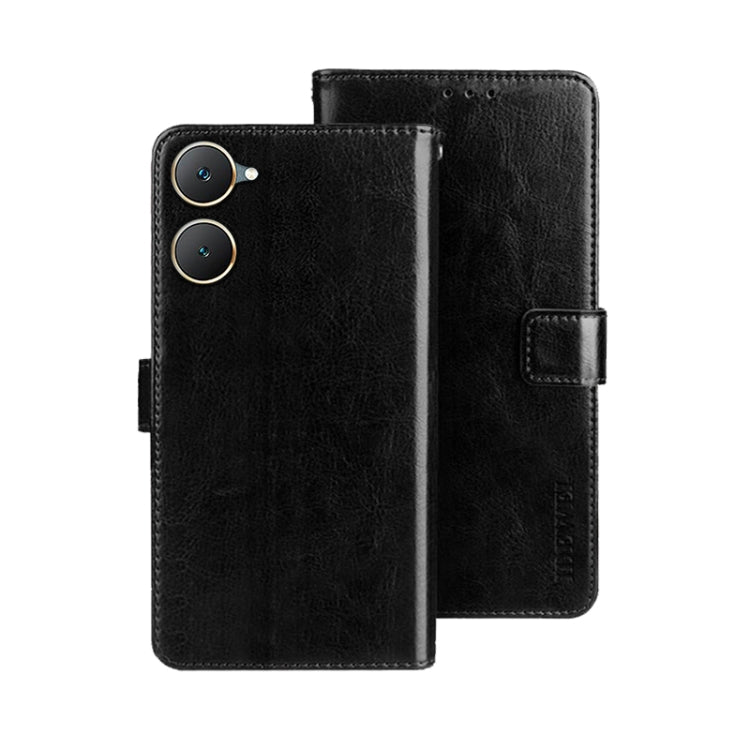 For vivo Y03 4G Global idewei Crazy Horse Texture Leather Phone Case