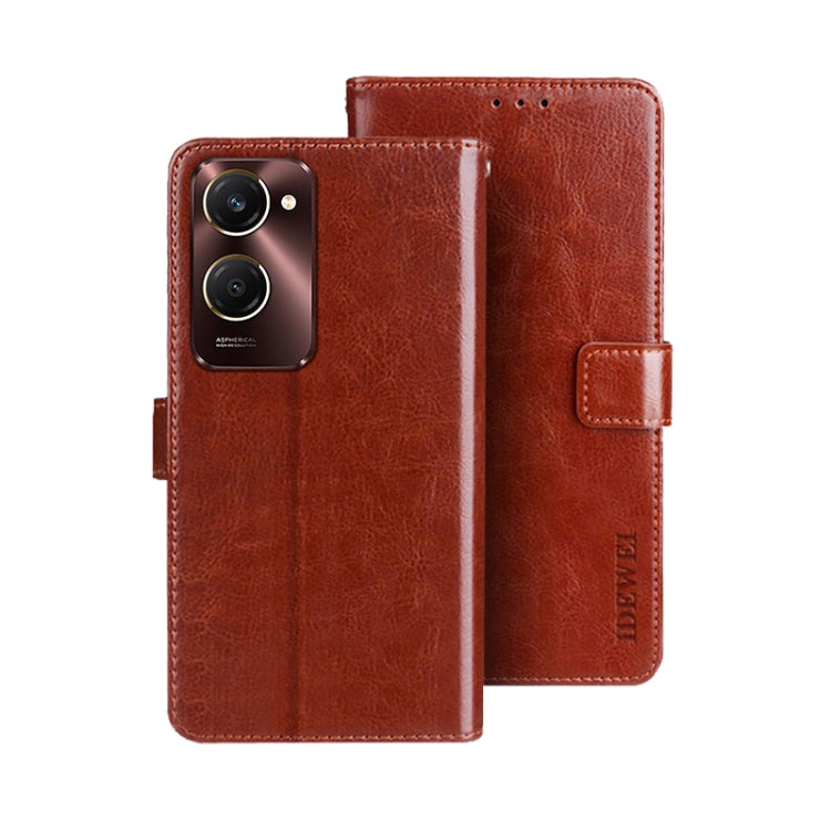 For vivo Y28s 5G idewei Crazy Horse Texture Leather Phone Case