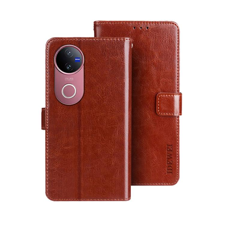 For vivo V50 5G Global idewei Crazy Horse Texture Leather Phone Case