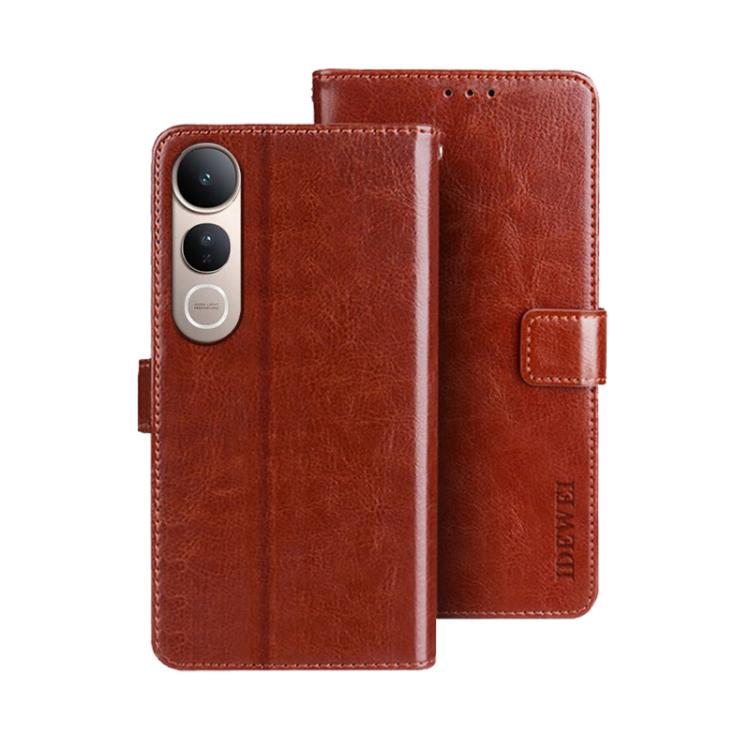 For vivo X200 FE idewei Crazy Horse Texture Leather Phone Case