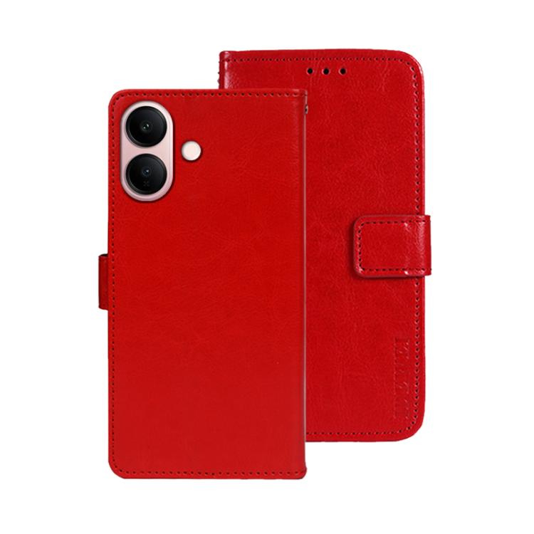 For vivo V60 Lite 5G idewei Crazy Horse Texture Leather Phone Case