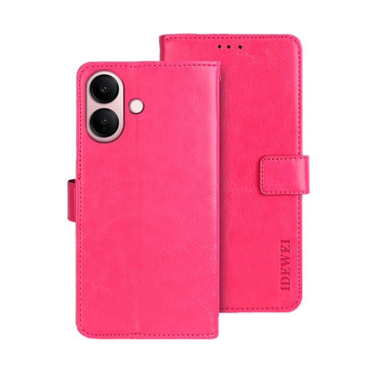 For vivo V60 Lite 5G idewei Crazy Horse Texture Leather Phone Case