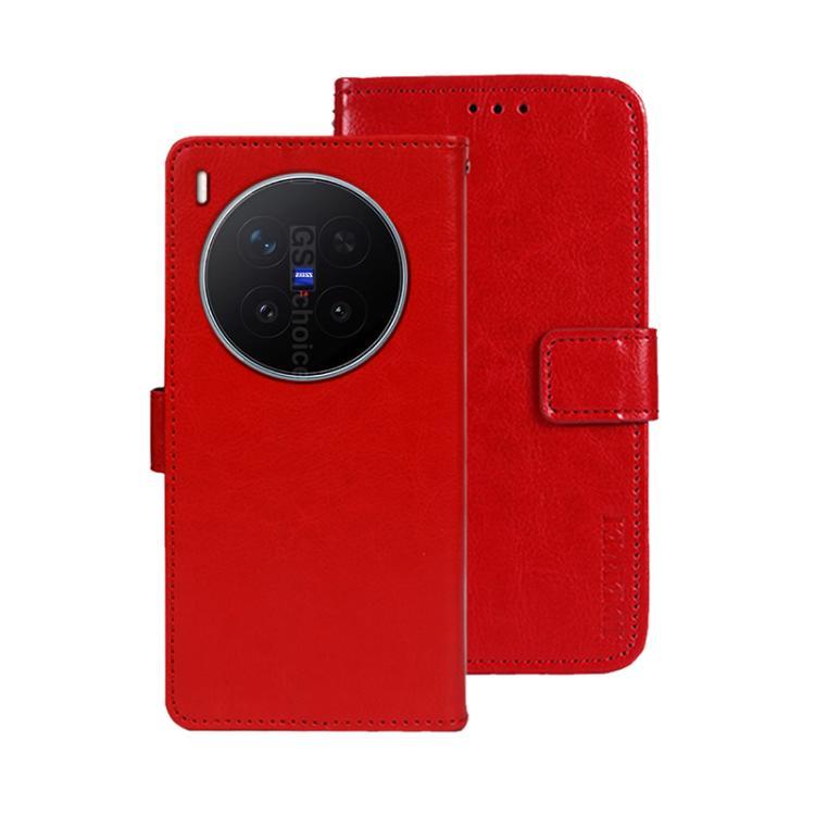 For vivo X300 Pro idewei Crazy Horse Texture Leather Phone Case