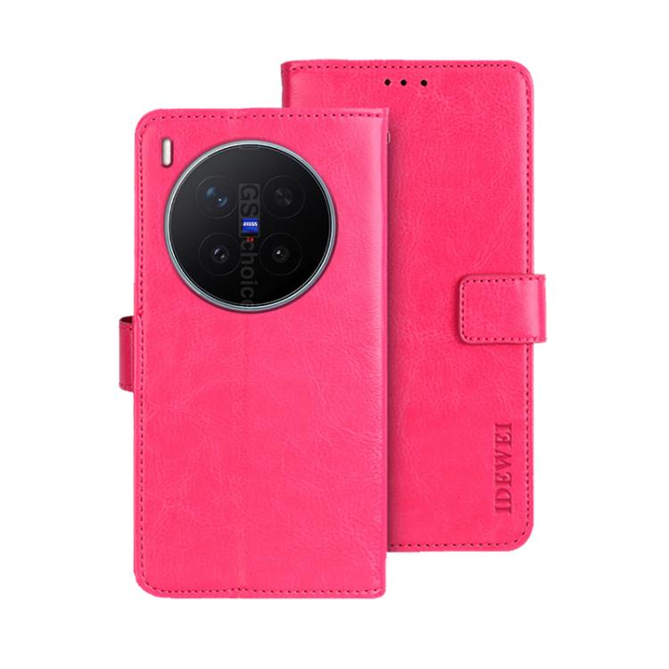 For vivo X300 Pro idewei Crazy Horse Texture Leather Phone Case