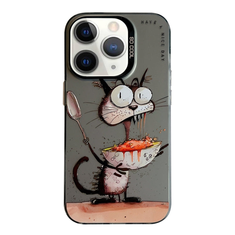 For iPhone 11 Pro Max Animal Pattern Oil Painting Series PC + TPU Phone Case