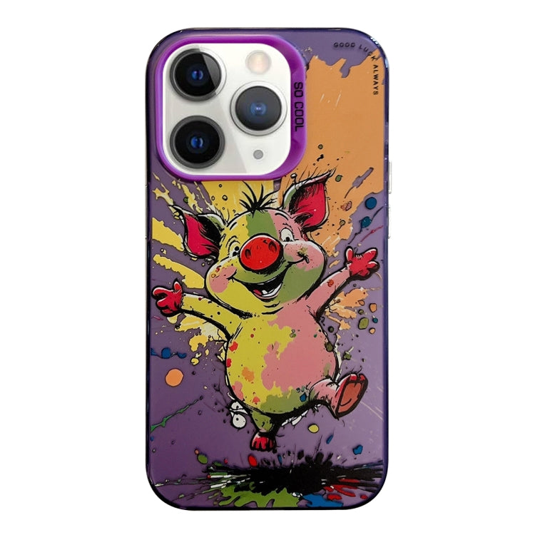 For iPhone 11 Pro Max Animal Pattern Oil Painting Series PC + TPU Phone Case
