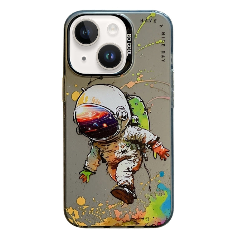 For iPhone 14 Plus Animal Pattern Oil Painting Series PC + TPU Phone Case