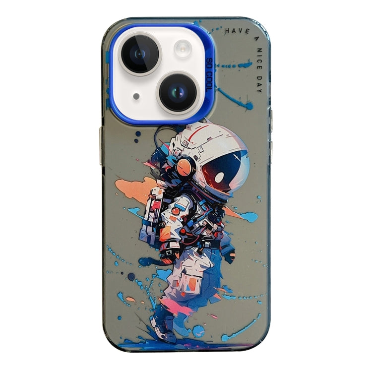 For iPhone 14 Plus Animal Pattern Oil Painting Series PC + TPU Phone Case