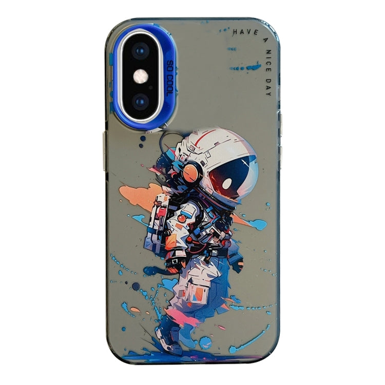 For iPhone XS Max Animal Pattern Oil Painting Series PC + TPU Phone Case