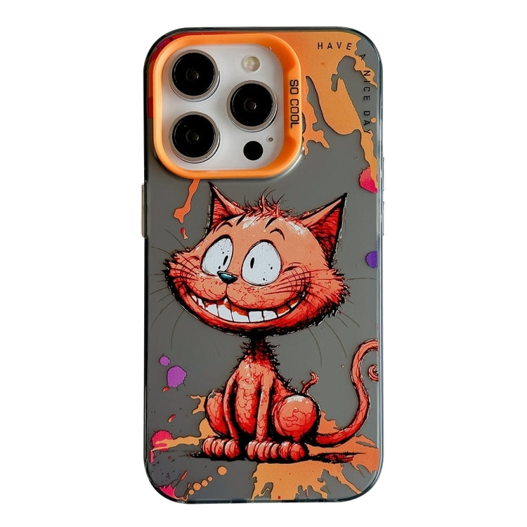For iPhone 16 Pro Max Animal Pattern Oil Painting Series PC + TPU Phone Case