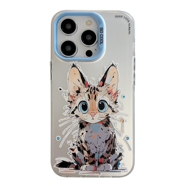 For iPhone 16 Pro Max Animal Pattern Oil Painting Series PC + TPU Phone Case