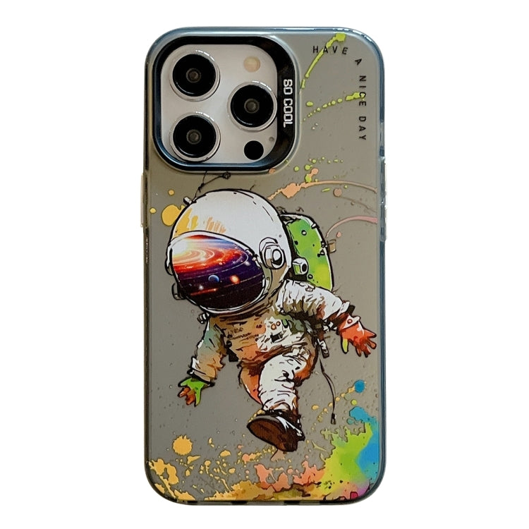 For iPhone 16 Pro Max Animal Pattern Oil Painting Series PC + TPU Phone Case