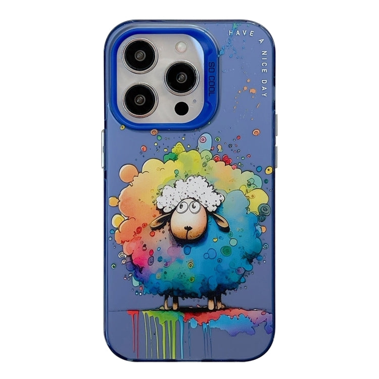For iPhone 16 Pro Max Animal Pattern Oil Painting Series PC + TPU Phone Case