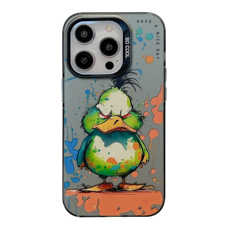 For iPhone 16 Pro Max Animal Pattern Oil Painting Series PC + TPU Phone Case