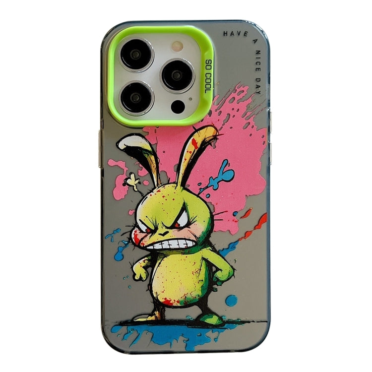 For iPhone 16 Pro Animal Pattern Oil Painting Series PC + TPU Phone Case