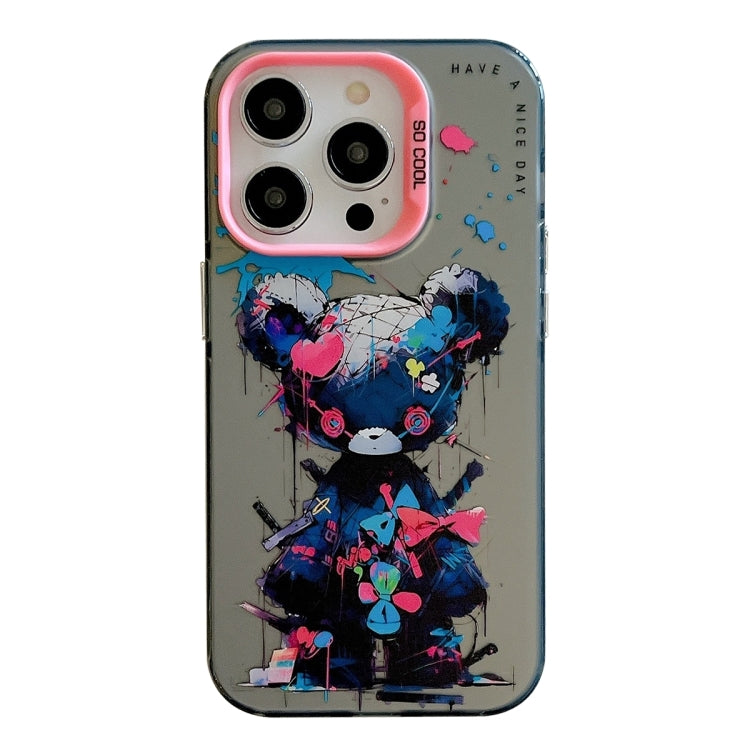 For iPhone 16 Pro Animal Pattern Oil Painting Series PC + TPU Phone Case