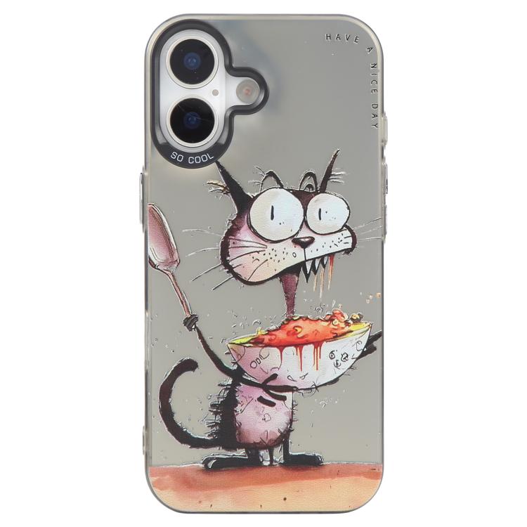 For iPhone 17 Animal Pattern Oil Painting Series PC + TPU Phone Case