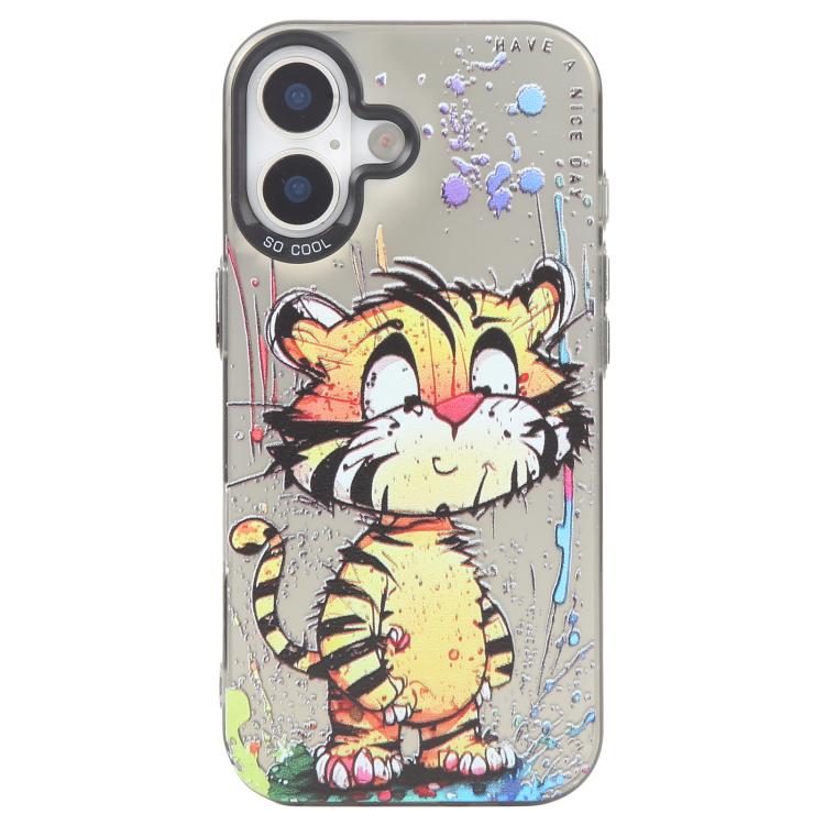 For iPhone 17 Animal Pattern Oil Painting Series PC + TPU Phone Case