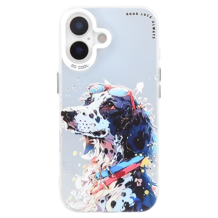 For iPhone 17 Animal Pattern Oil Painting Series PC + TPU Phone Case