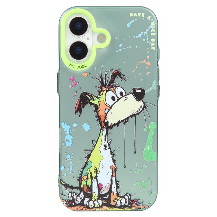 For iPhone 17 Animal Pattern Oil Painting Series PC + TPU Phone Case
