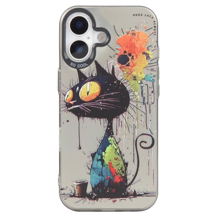 For iPhone 17 Animal Pattern Oil Painting Series PC + TPU Phone Case