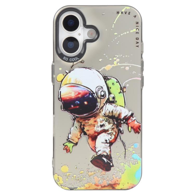 For iPhone 17 Animal Pattern Oil Painting Series PC + TPU Phone Case