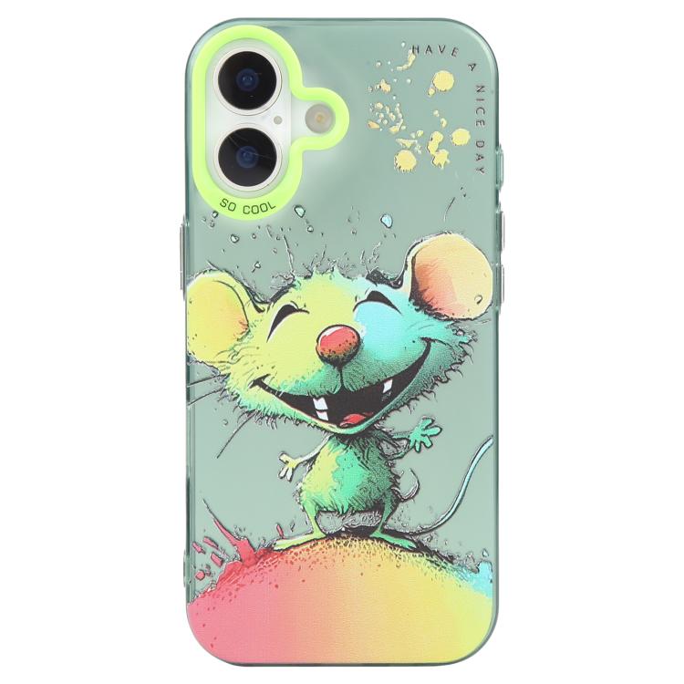 For iPhone 17 Animal Pattern Oil Painting Series PC + TPU Phone Case