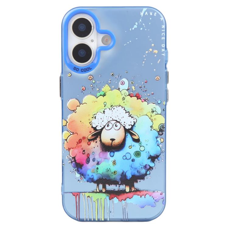 For iPhone 17 Animal Pattern Oil Painting Series PC + TPU Phone Case