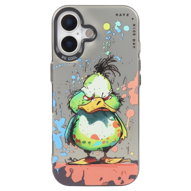 For iPhone 17 Animal Pattern Oil Painting Series PC + TPU Phone Case