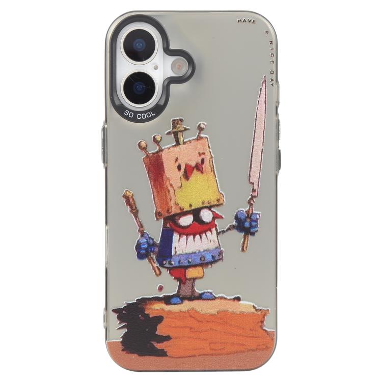 For iPhone 17 Animal Pattern Oil Painting Series PC + TPU Phone Case