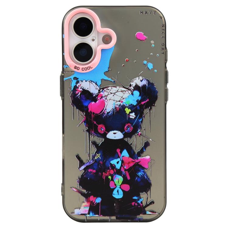 For iPhone 17 Animal Pattern Oil Painting Series PC + TPU Phone Case
