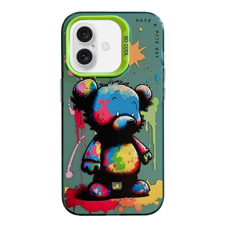 For iPhone Air Animal Pattern Oil Painting Series PC + TPU Phone Case