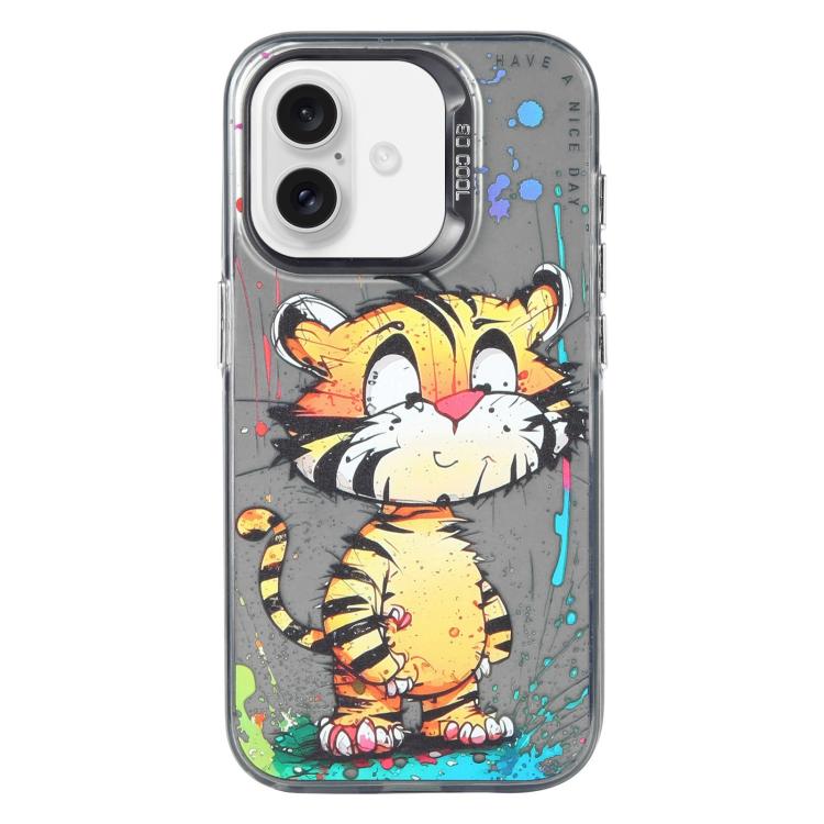For iPhone Air Animal Pattern Oil Painting Series PC + TPU Phone Case
