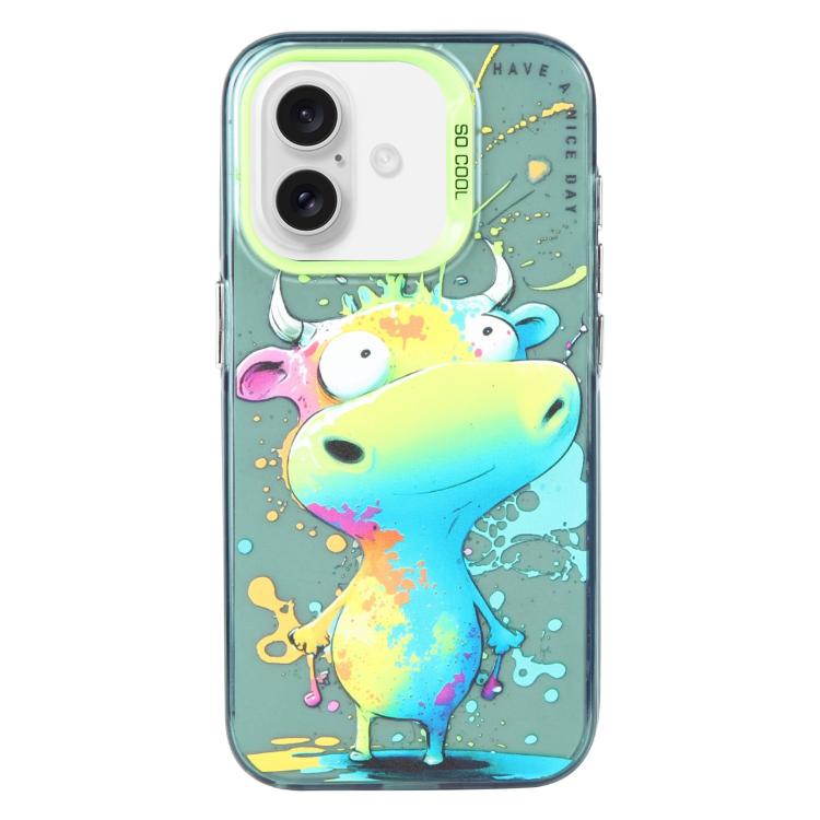 For iPhone Air Animal Pattern Oil Painting Series PC + TPU Phone Case