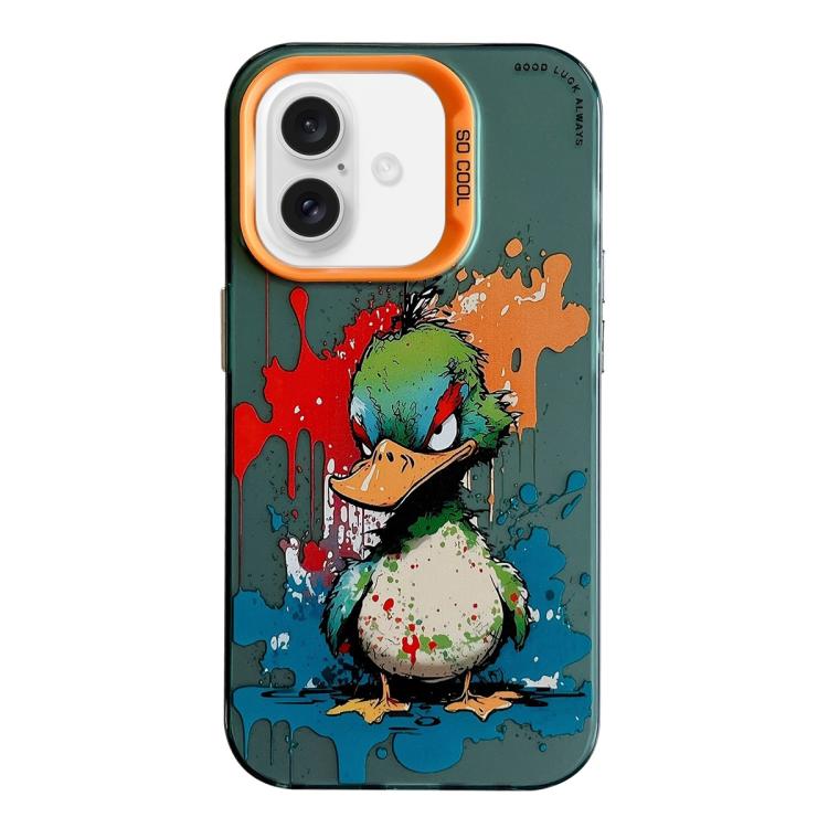 For iPhone Air Animal Pattern Oil Painting Series PC + TPU Phone Case