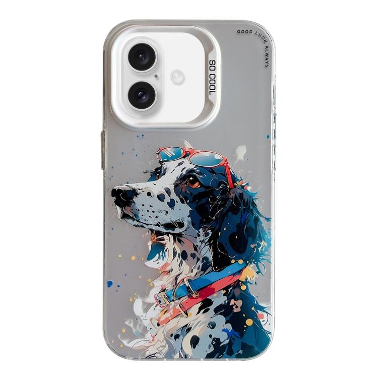 For iPhone Air Animal Pattern Oil Painting Series PC + TPU Phone Case