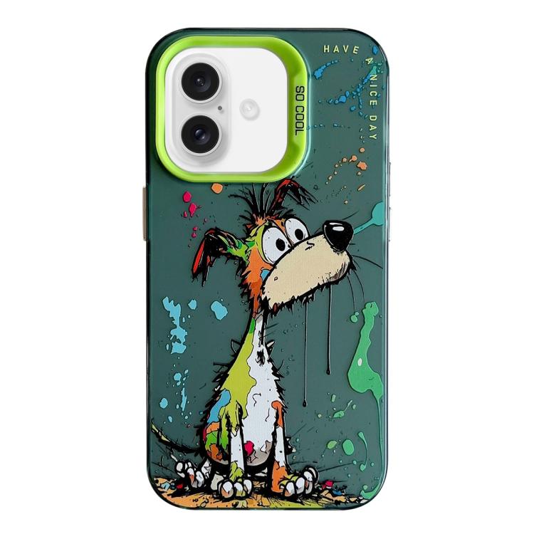 For iPhone Air Animal Pattern Oil Painting Series PC + TPU Phone Case