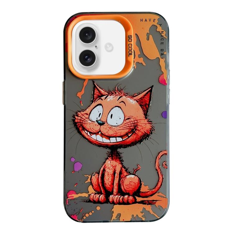 For iPhone Air Animal Pattern Oil Painting Series PC + TPU Phone Case