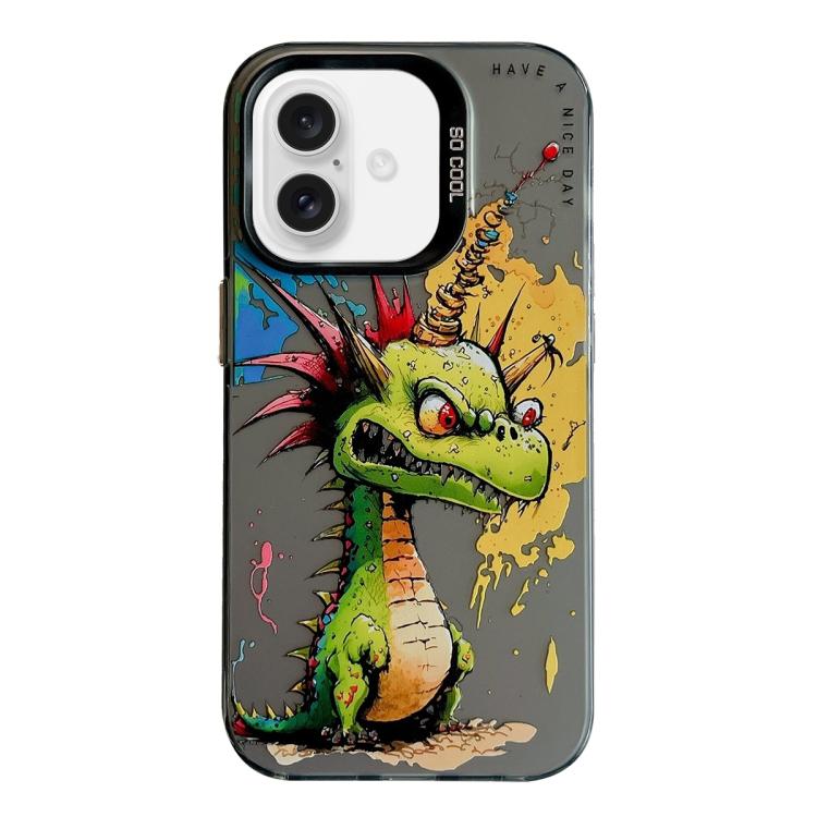For iPhone Air Animal Pattern Oil Painting Series PC + TPU Phone Case