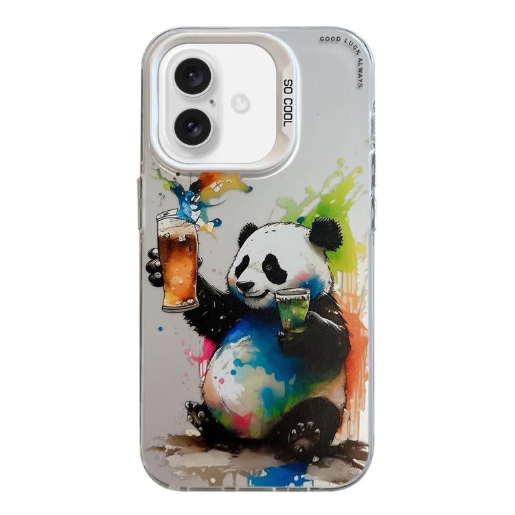 For iPhone Air Animal Pattern Oil Painting Series PC + TPU Phone Case