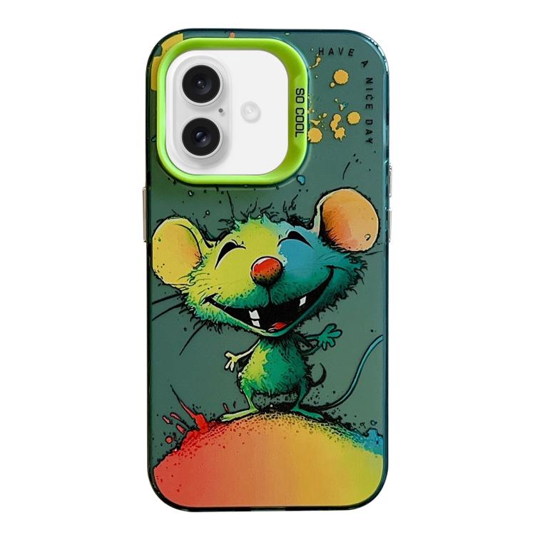 For iPhone Air Animal Pattern Oil Painting Series PC + TPU Phone Case