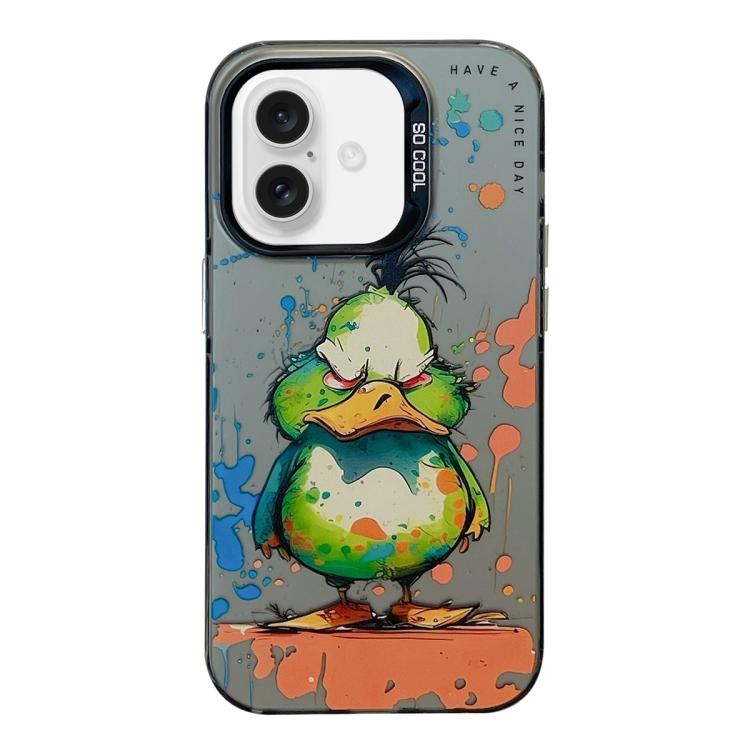For iPhone Air Animal Pattern Oil Painting Series PC + TPU Phone Case