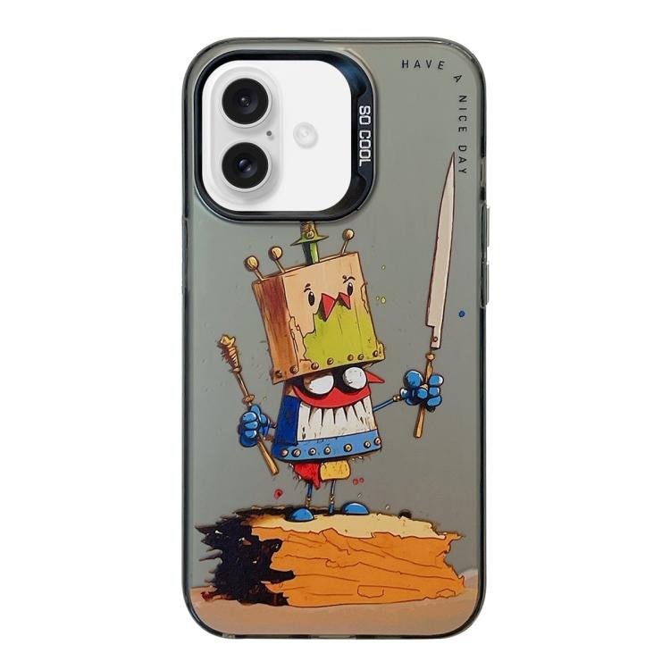 For iPhone Air Animal Pattern Oil Painting Series PC + TPU Phone Case